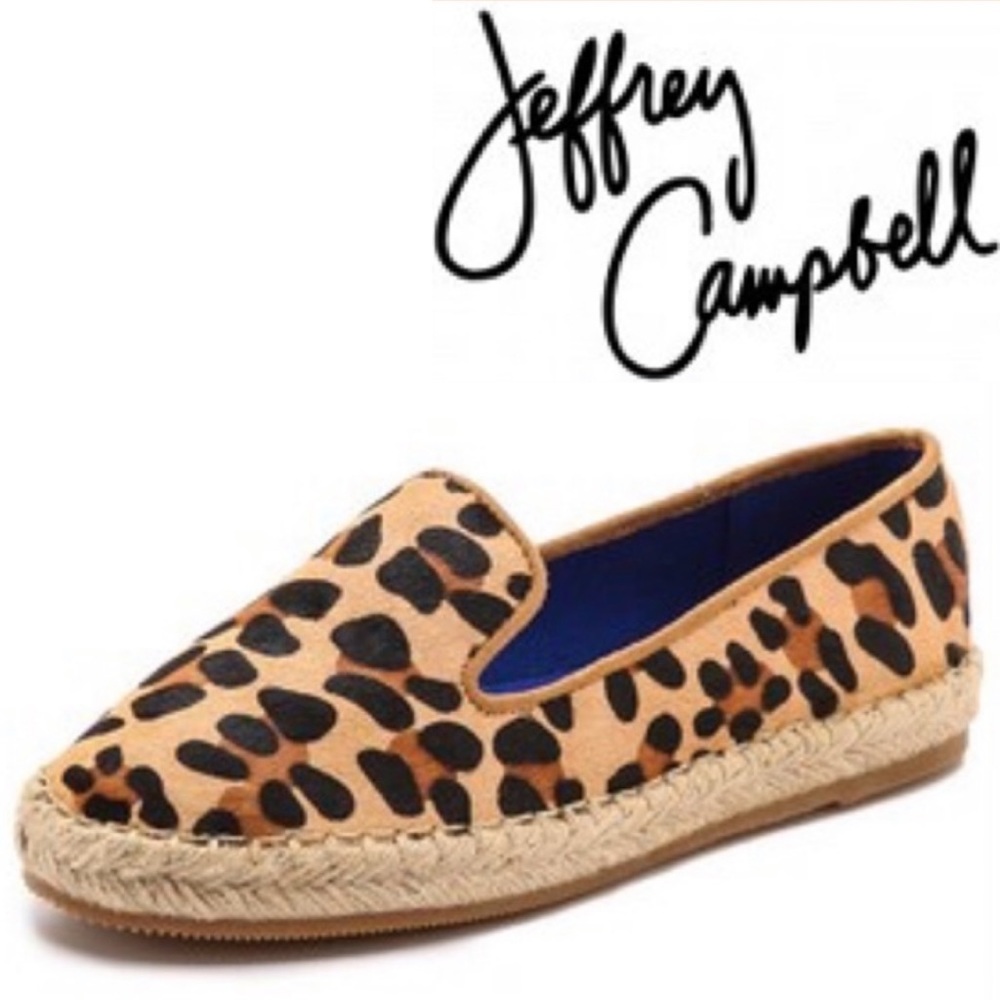 Jeffrey Campbell Abides Leopard Espadrille Flats